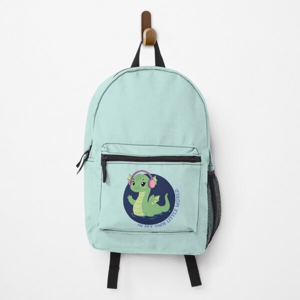 Item preview, In My Own Little World | Cute Nessie Headphones Kawaii Loch Ness Monster designed and sold by Hallowed Artistry.