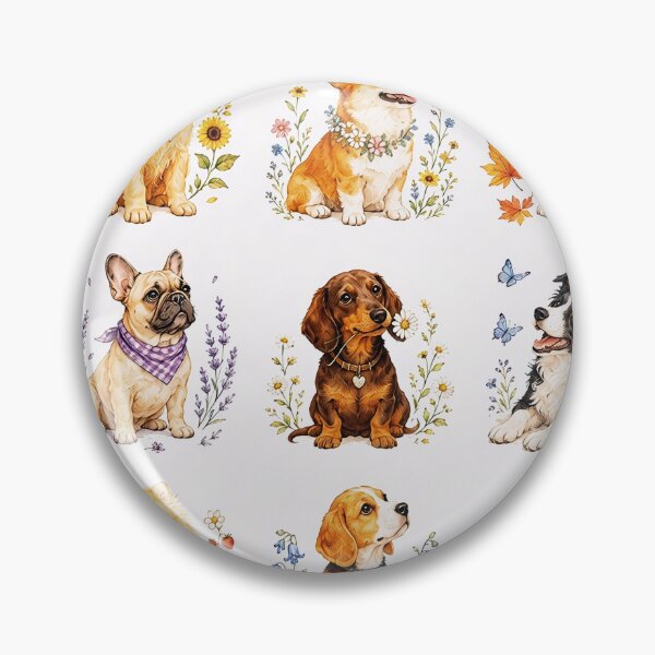 Item preview, Cute Watercolor Dog Breeds Collection | 9 Adorable Puppies | Cozy Cottagecore Animal Art designed and sold by Crimsonstudio82.
