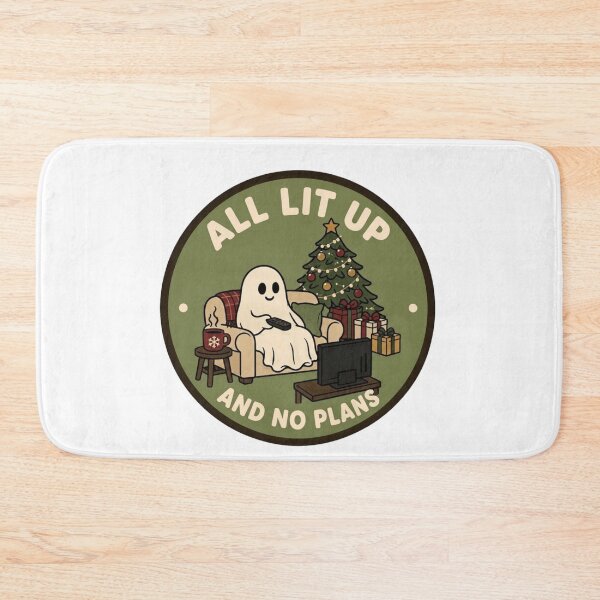 Item preview, All Lit Up and No Plans Ghost Christmas designed and sold by LuloCreative.