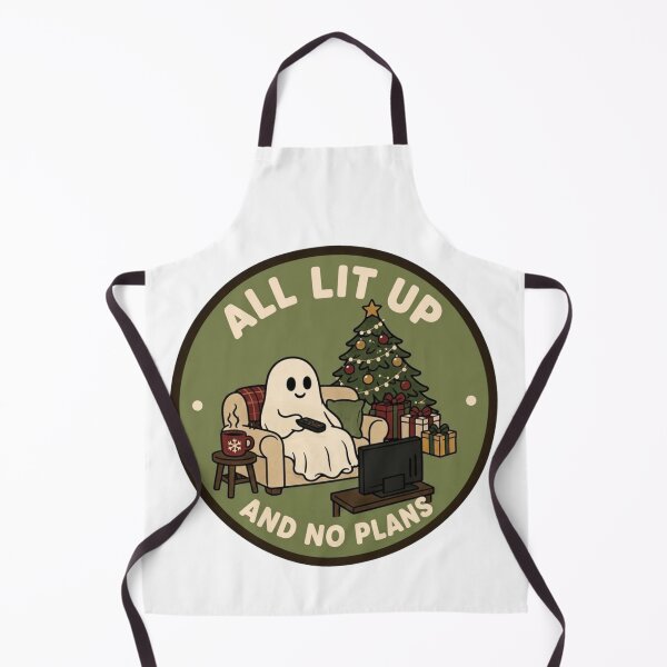 Item preview, All Lit Up and No Plans Ghost Christmas designed and sold by LuloCreative.