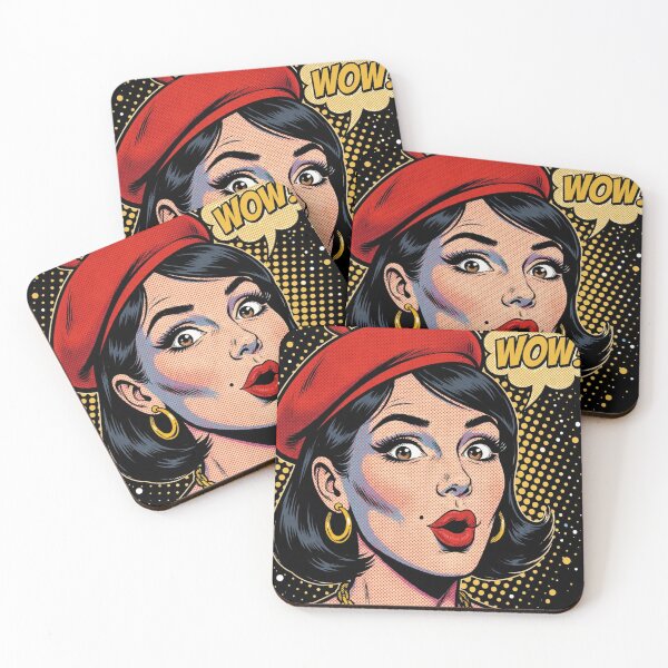 Item preview, WOW BÉRET - Shocked Pop Art Girl "WOW! designed and sold by MAISON SYLVIE.