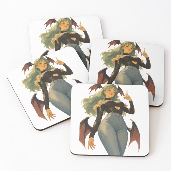 Item preview, Succubus Pin Up | Anime Fighting Game Inspired Vintage Retro Illustration designed and sold by Cosplayvintage.
