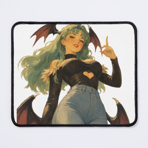 Item preview, Succubus Pin Up | Anime Fighting Game Inspired Vintage Retro Illustration designed and sold by Cosplayvintage.