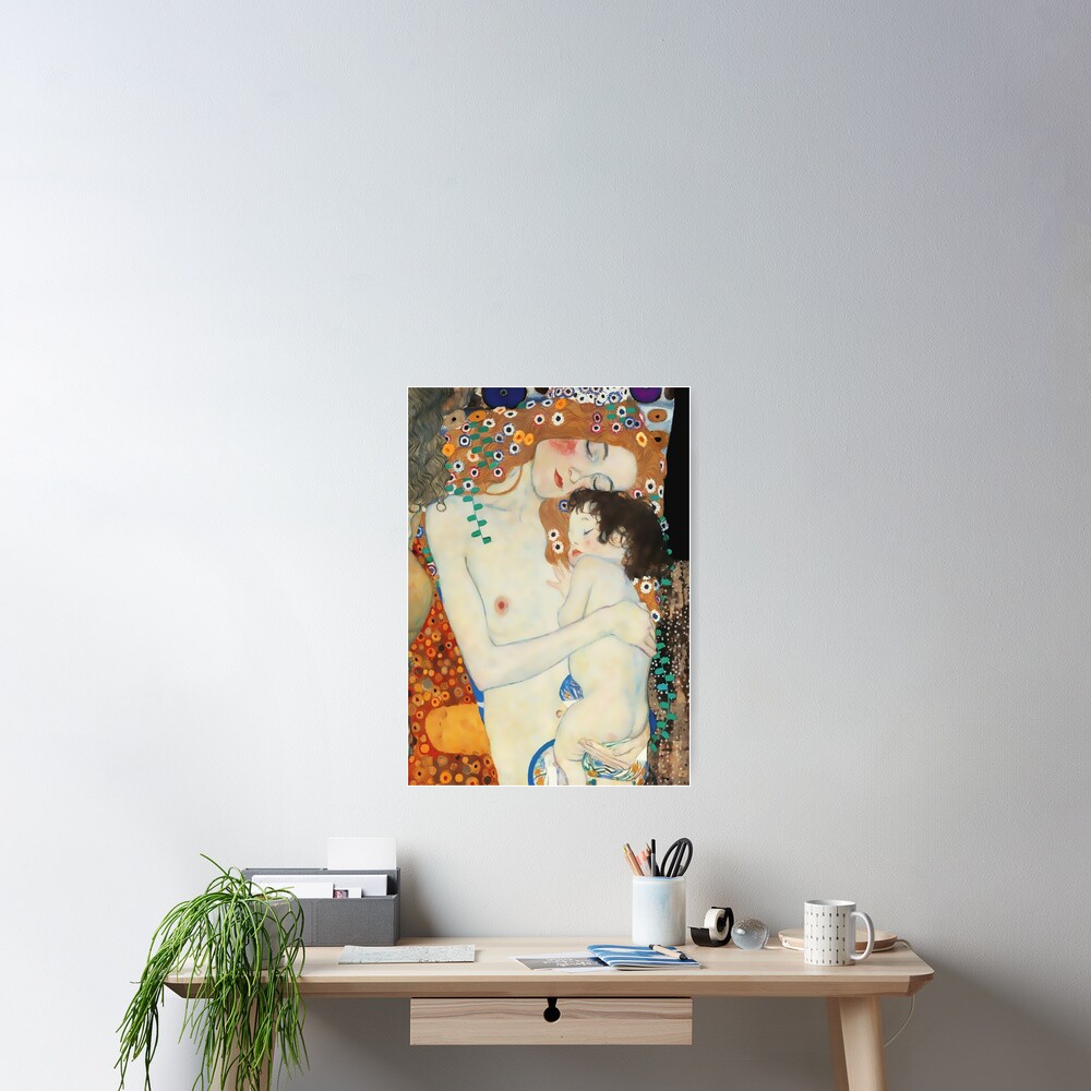 Gustav Klimt Artwork "Mother and Child" Poster
