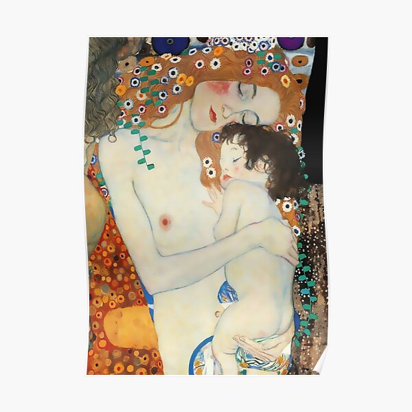 Gustav Klimt Artwork "Mother and Child" Poster