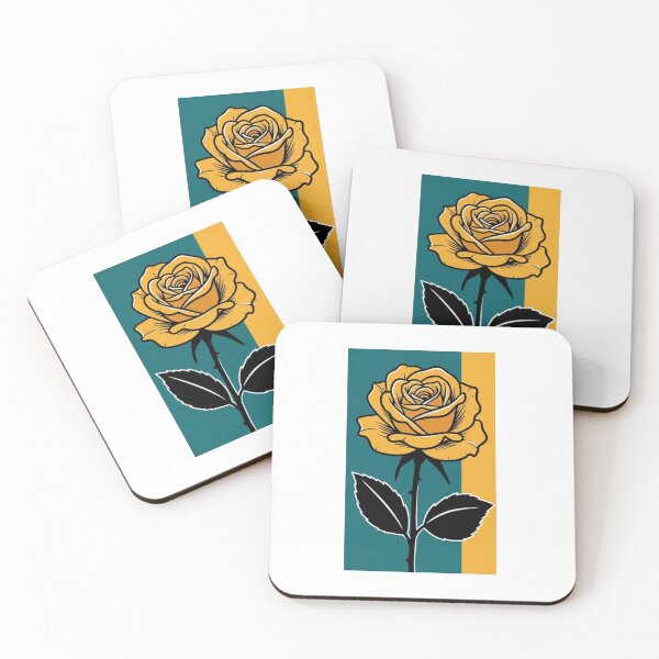 Item preview, Bold Yellow Rose - Retro Pop Art Floral Illustration designed and sold by Dzblack.