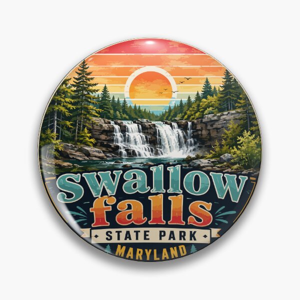 Item preview, Swallow Falls State Park Maryland Watercolor Travel designed and sold by TomFrontierArt.