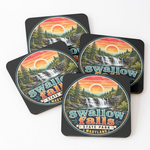 Item preview, Swallow Falls State Park Maryland Watercolor Travel designed and sold by TomFrontierArt.