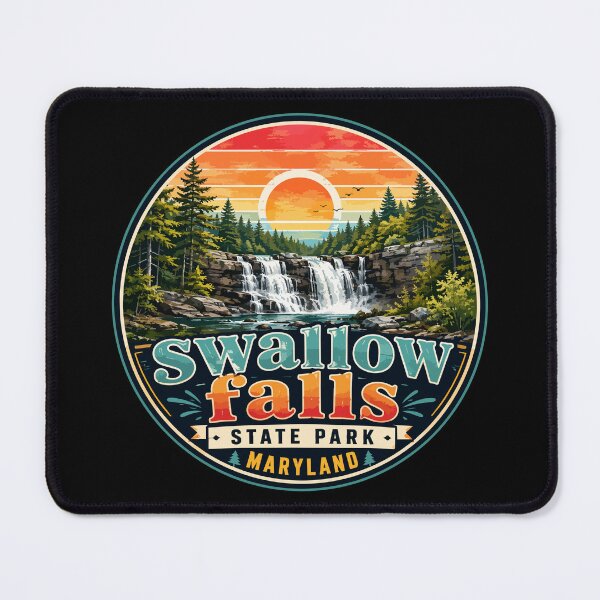 Item preview, Swallow Falls State Park Maryland Watercolor Travel designed and sold by TomFrontierArt.