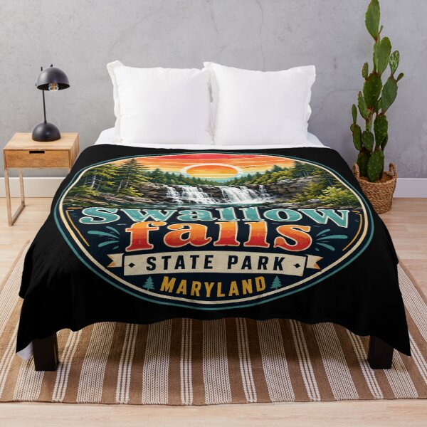 Item preview, Swallow Falls State Park Maryland Watercolor Travel designed and sold by TomFrontierArt.