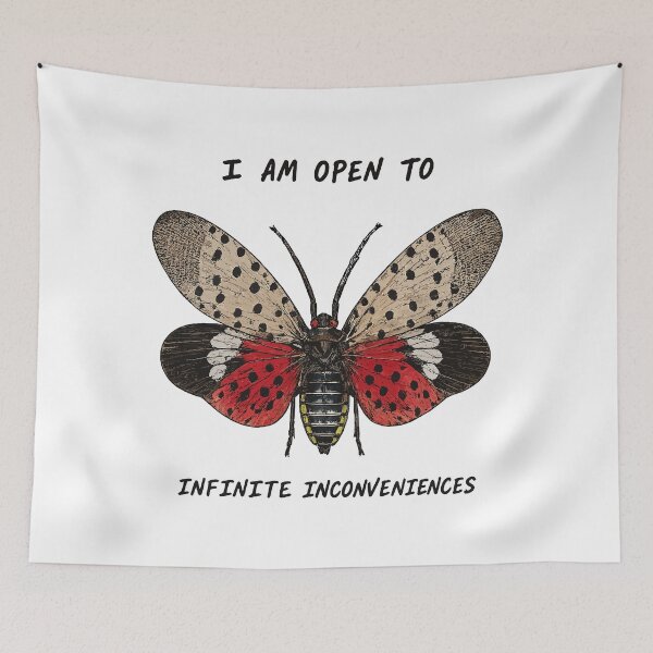 Item preview, I Am Open To Infinite Inconveniences | Funny Spotted Lanternfly Vintage Shirt designed and sold by ButtonedUp.