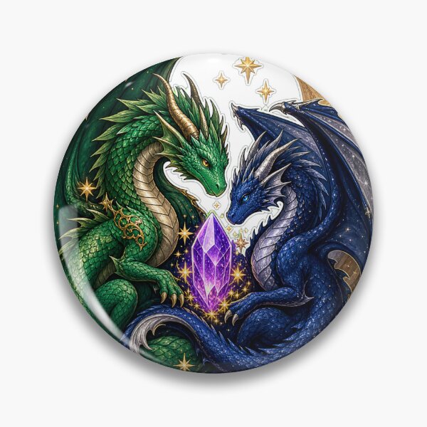Item preview, Fantasy Dragons and Magic Crystal – Original Enchanted Dragon Art designed and sold by Atlant11.