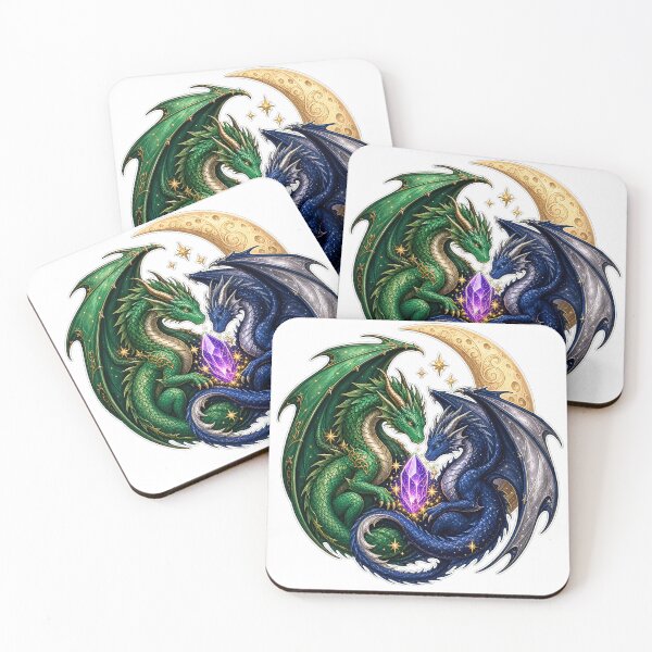 Item preview, Fantasy Dragons and Magic Crystal – Original Enchanted Dragon Art designed and sold by Atlant11.