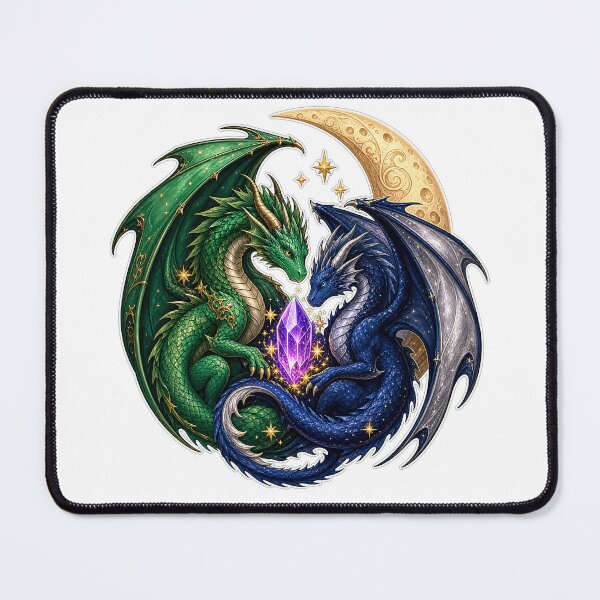 Item preview, Fantasy Dragons and Magic Crystal – Original Enchanted Dragon Art designed and sold by Atlant11.