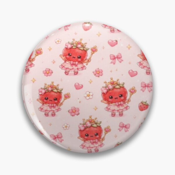 Item preview, Cute Strawberry Princess Pattern | Kawaii Strawberry Girl with Bows & Hearts designed and sold by Moonlight Studio.