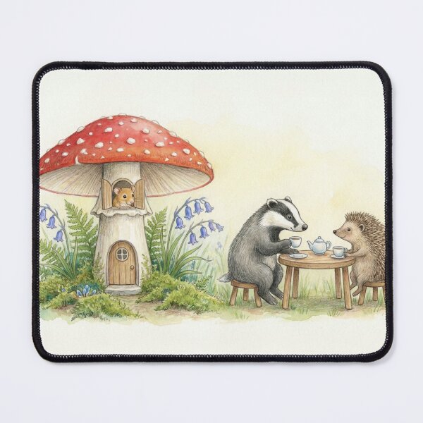 Item preview, Whimsical Woodland Tea Party Nursery Illustration designed and sold by Englandbear.