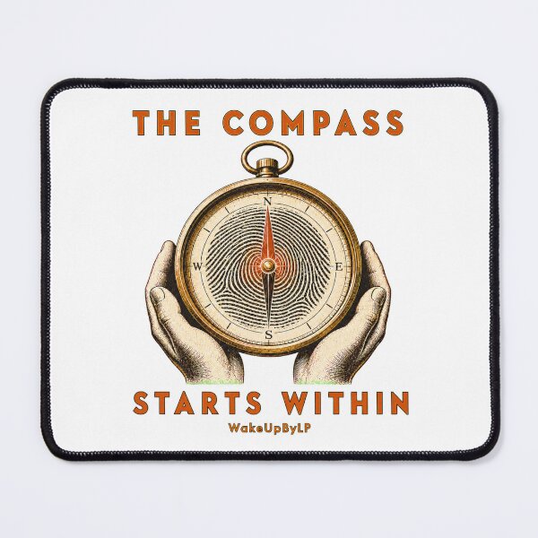 Item preview, The Compass Starts Within – Fingerprint Compass Art designed and sold by WakeUpByLuki.