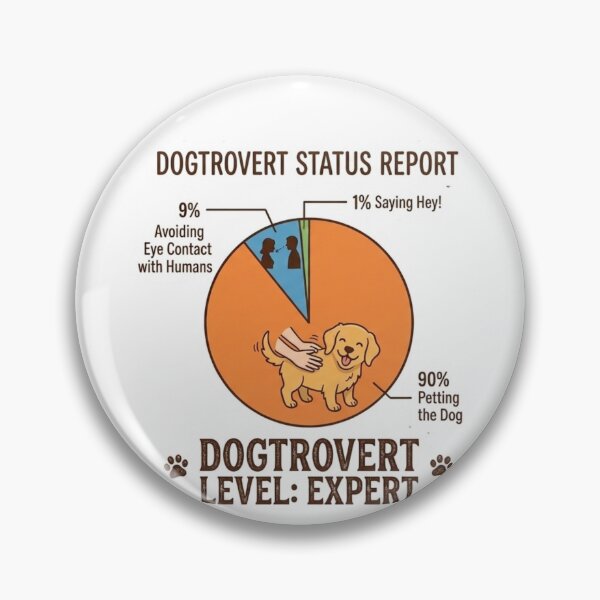 Item preview, Dogtrovert Status Report Funny Pie Chart - Dogtrovert Level Expert designed and sold by Neurospicy Trolls.