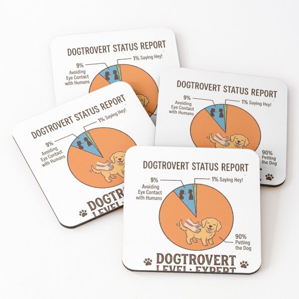 Item preview, Dogtrovert Status Report Funny Pie Chart - Dogtrovert Level Expert designed and sold by Neurospicy Trolls.