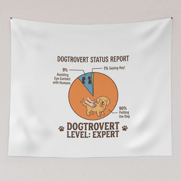 Item preview, Dogtrovert Status Report Funny Pie Chart - Dogtrovert Level Expert designed and sold by Neurospicy Trolls.