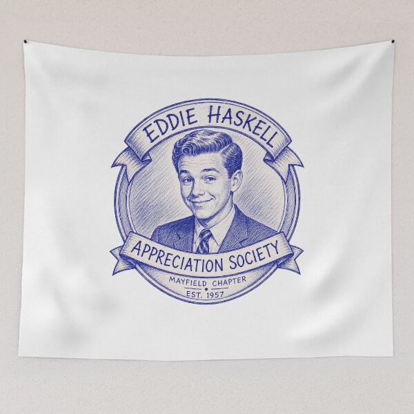 Item preview, Eddie Haskell Appreciation Society – Mayfield Retro Fan Club designed and sold by Snarky Threads.