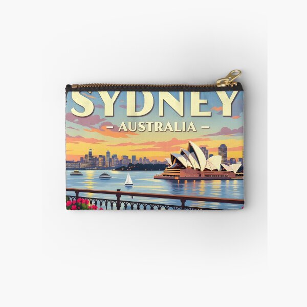 Item preview, Sydney Harbour Balcony Dining, Australia: Vintage-Style Painterly Travel Poster designed and sold by LSVart.