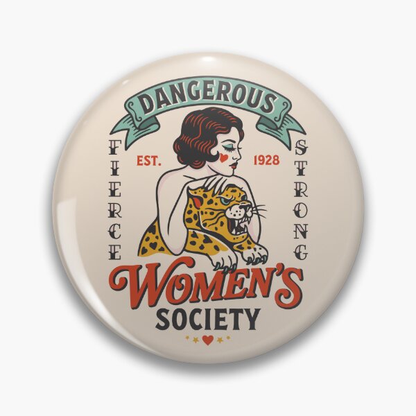 Aperçu de l'œuvre Société des femmes dangereuses — Graphisme féministe de tatouage vintage créée et vendue par HotFluff.