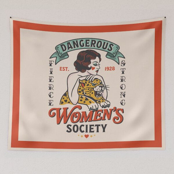 Item preview, Dangerous Women’s Society — Vintage Tattoo Feminist Graphic designed and sold by HotFluff.