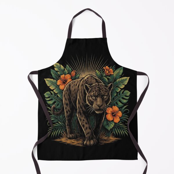 Item preview, Tropical Jungle Wild Big Cat and Exotic Flowers Art designed and sold by DailySparks.