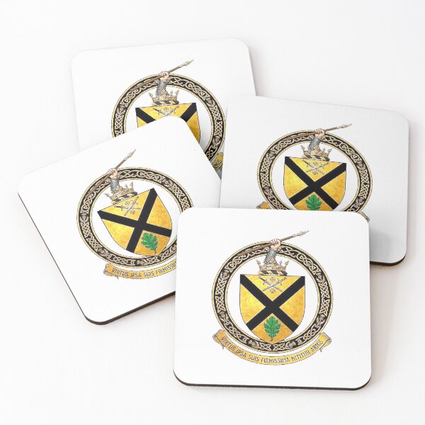 Item preview, Celtic Coat of Arms — Celtic Knotwork Crest with Oak Leaf & Saltire designed and sold by simple-jack-art.