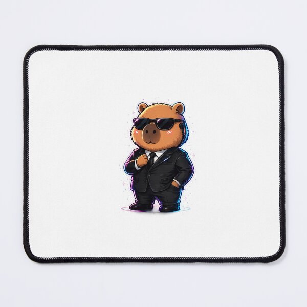 Item preview, Cute Secret Agent Capybara Sticker designed and sold by palette fox.