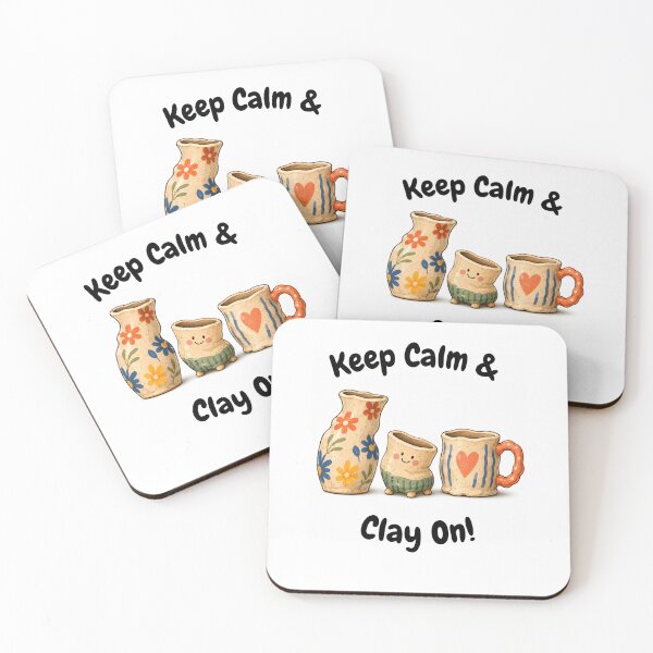 Item preview, Keep Calm Clay On designed and sold by SamanthaLPottery.