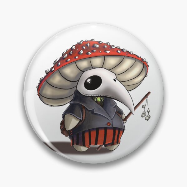 Item preview, Shru | Mushroom Plague Doctor | Cute Halloween Illustration designed and sold by ArtofKT.