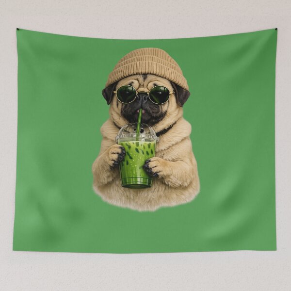 Item preview, Pug at the coffee shop designed and sold by PhotosByG.