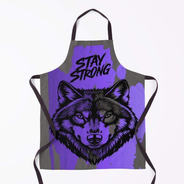 Item preview, Stay Strong Digital Wolf Art Purple designed and sold by GoGreenlove.