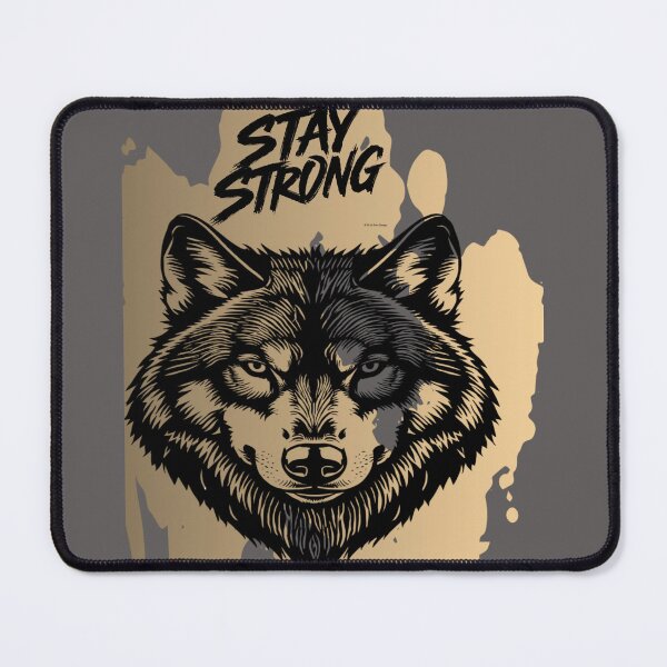Item preview, Stay Strong Digital Wolf Art Vanilla designed and sold by GoGreenlove.