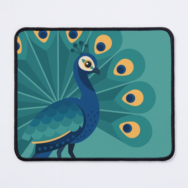 Item preview, Elegant Peacock | Modern Geometric Bird Illustration designed and sold by Lucy Cooper.