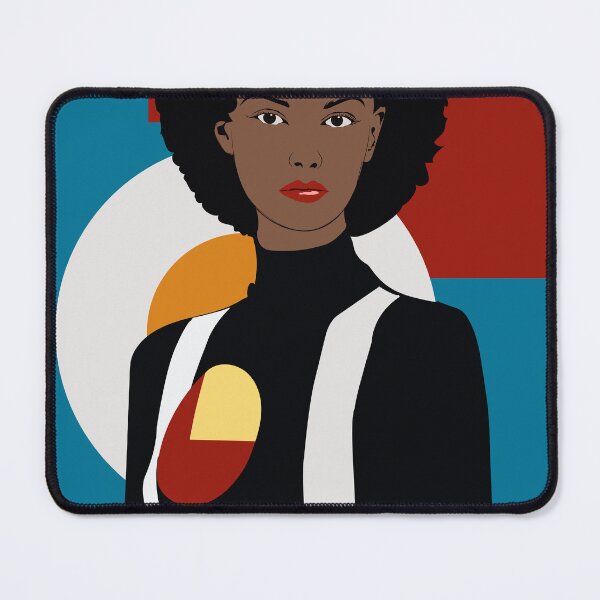 Item preview, Afro Geometry – Minimalist Black Woman Portrait | Modern Abstract designed and sold by dennaibz.
