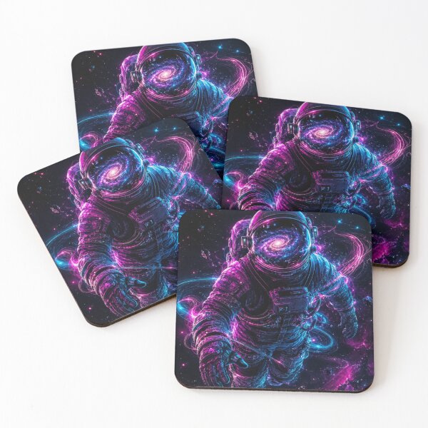 Item preview, Neon Cosmic Astronaut Galaxy Space Suit Art designed and sold by @VIRAT DESIGNER@.