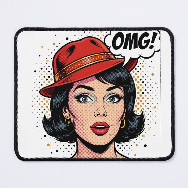 Item preview, OMG FEDORA - Surprised Pop Art Girl "OMG! designed and sold by MAISON SYLVIE.
