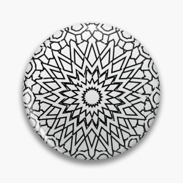 Item preview, Minimalist Seljuk Mosaic Star | Islamic Geometric Pattern | Black and White Vector designed and sold by DesertInkArt.