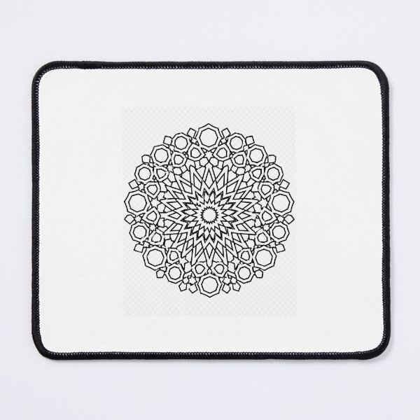 Item preview, Minimalist Seljuk Mosaic Star | Islamic Geometric Pattern | Black and White Vector designed and sold by DesertInkArt.
