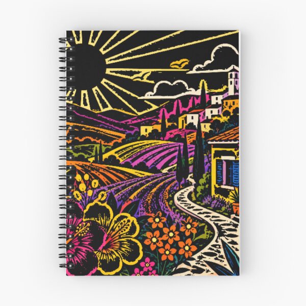 Item preview, Vibrant Pop Art Tuscany Vineyard Countryside Sun Landscape designed and sold by Nexus Space.