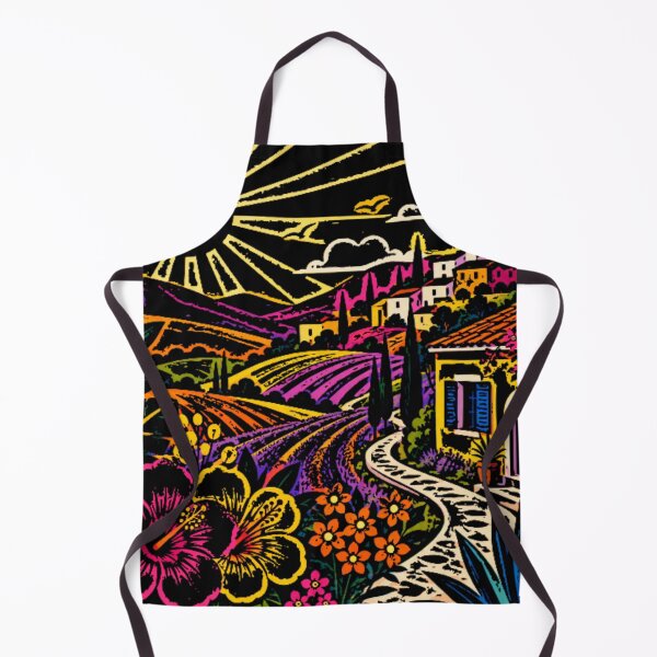 Item preview, Vibrant Pop Art Tuscany Vineyard Countryside Sun Landscape designed and sold by Nexus Space.