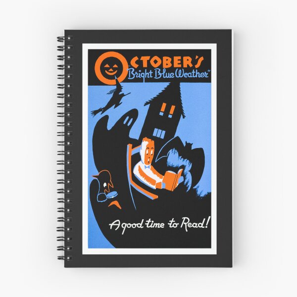 Item preview, Freshly Restored October's Bright Blue Weather is A Good Time To Read Poster Print designed and sold by Vintage Poster Supply.
