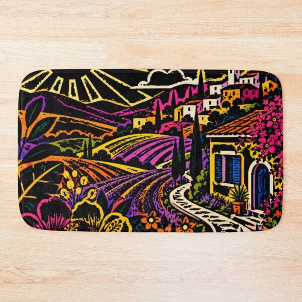 Item preview, Vibrant Pop Art Tuscany Vineyard Countryside Sun Landscape designed and sold by Nexus Space.