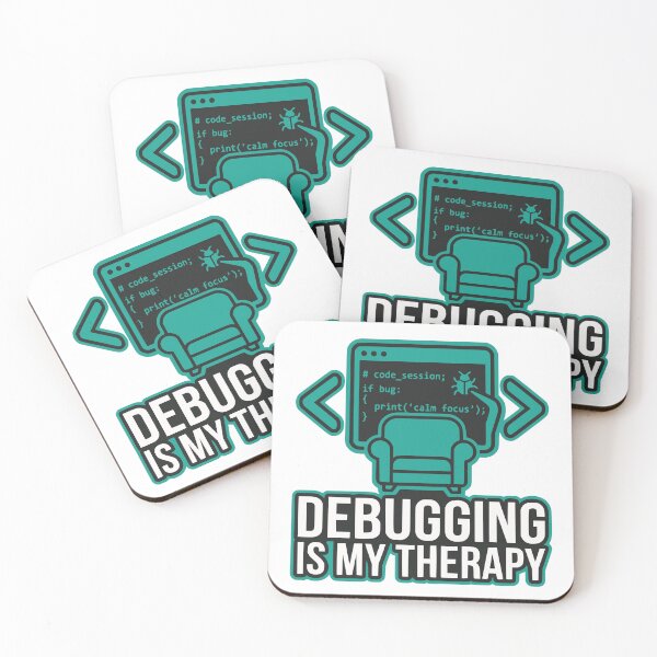 Item preview, Debugging Is My Therapy Funny Developer Gift Coding Humor Design designed and sold by Ixnor.
