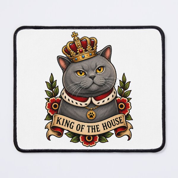 Item preview, King Of The House Royal Cat Tattoo designed and sold by Old's Cool Cat Studio.