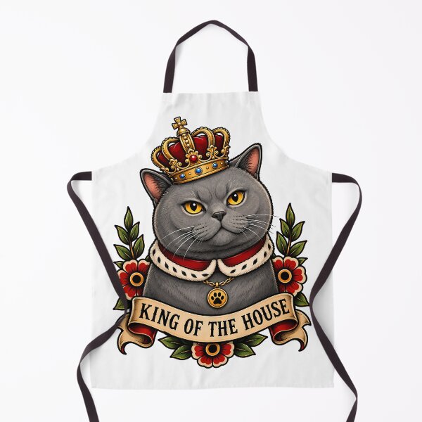 Item preview, King Of The House Royal Cat Tattoo designed and sold by Old's Cool Cat Studio.