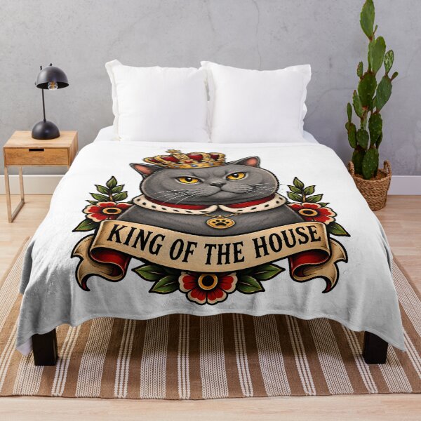Item preview, King Of The House Royal Cat Tattoo designed and sold by Old's Cool Cat Studio.